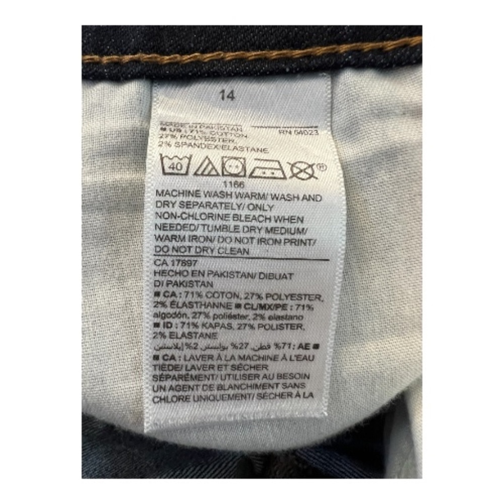 EUC Old Navy dark wash Rockstar super skinny high-rise jeans – size 14 - Picture 6 of 6